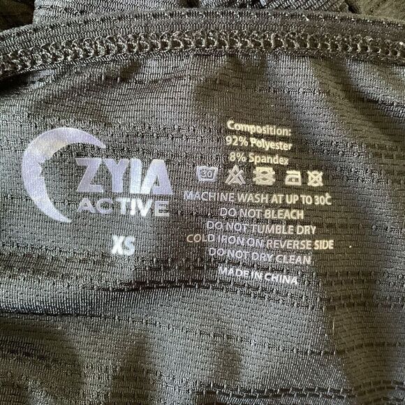 Zyia Active Black Luxe Muscle Tank Top XS X-Small - Picture 4 of 4